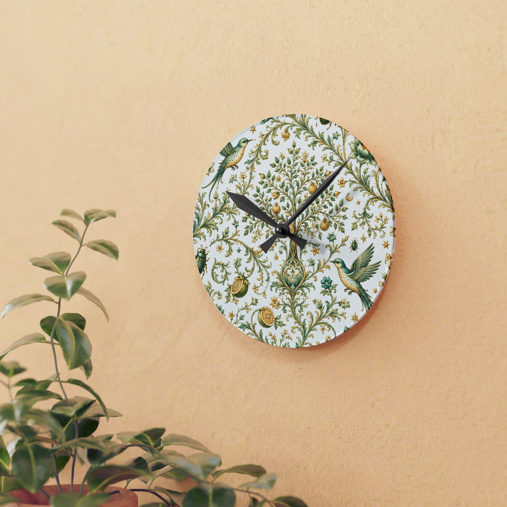 Sacred Canopy Moon Milk Acrylic Wall Clock