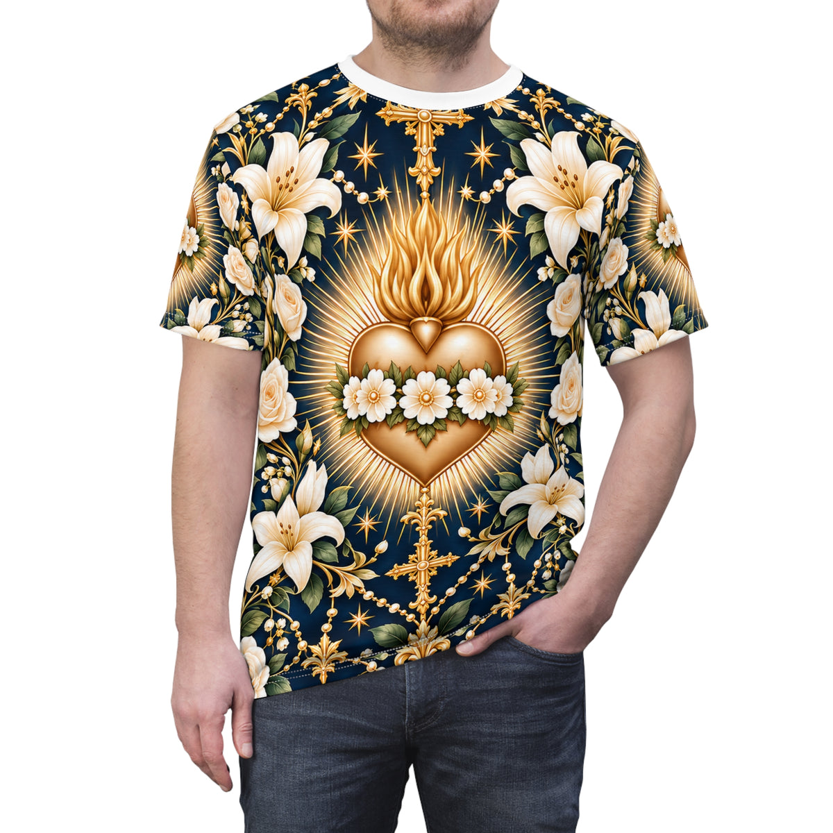 Immaculate Heart Midnight Blue All-over-print T-Shirt