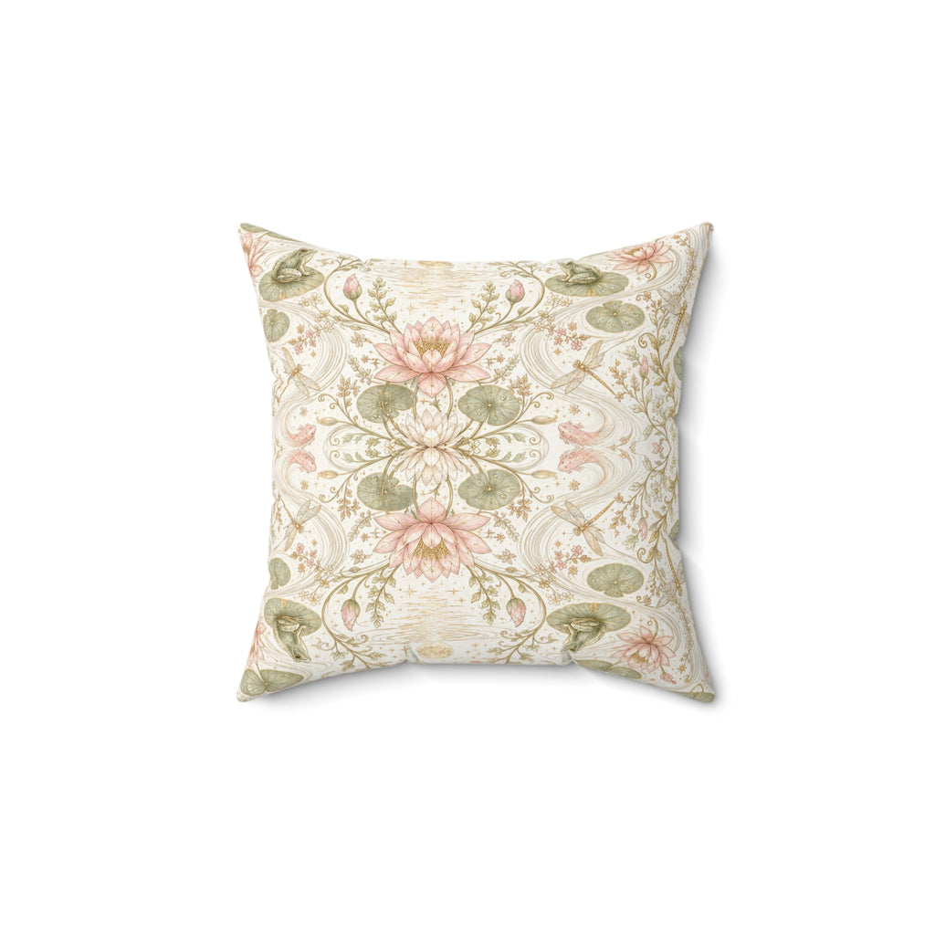 Nymphaea Nocturne Moon Milk Decorative Pillow