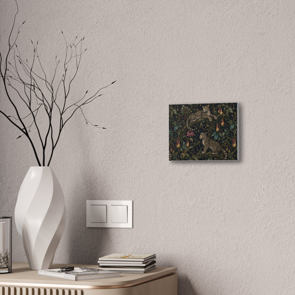 Cloud Leopard Reverie Nocturne Stretched Canvas