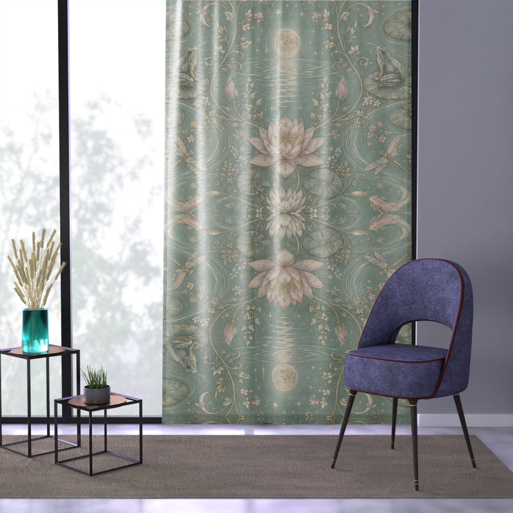 Nymphaea Nocturne Moon Mist Window Curtain
