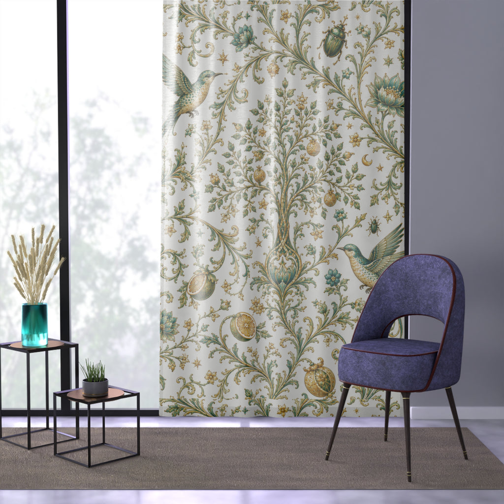 Sacred Canopy Moon Milk Window Curtain