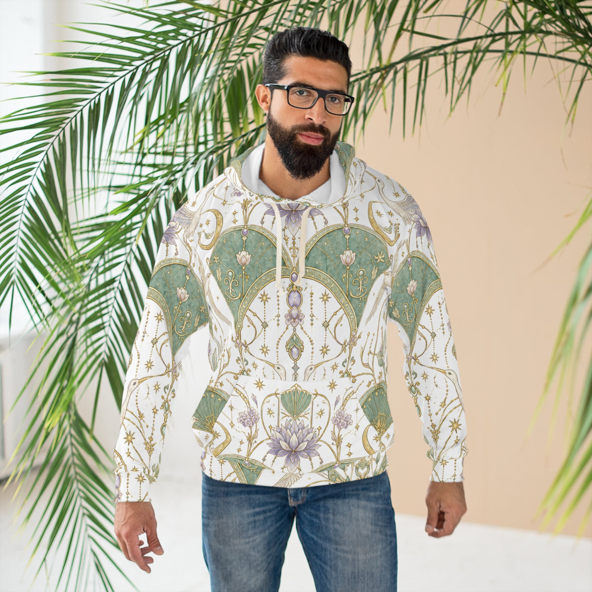 Celestial Aviary Moon Milk Pullover Hoodie
