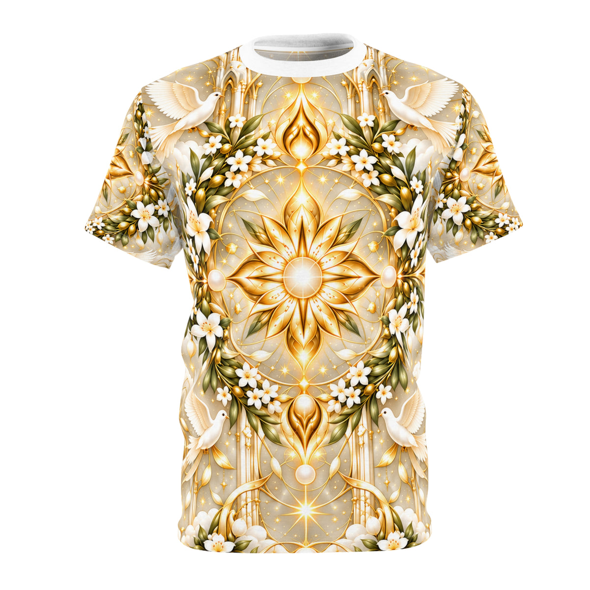 Divine Light Mandala Moon Milk All-over-print T-Shirt