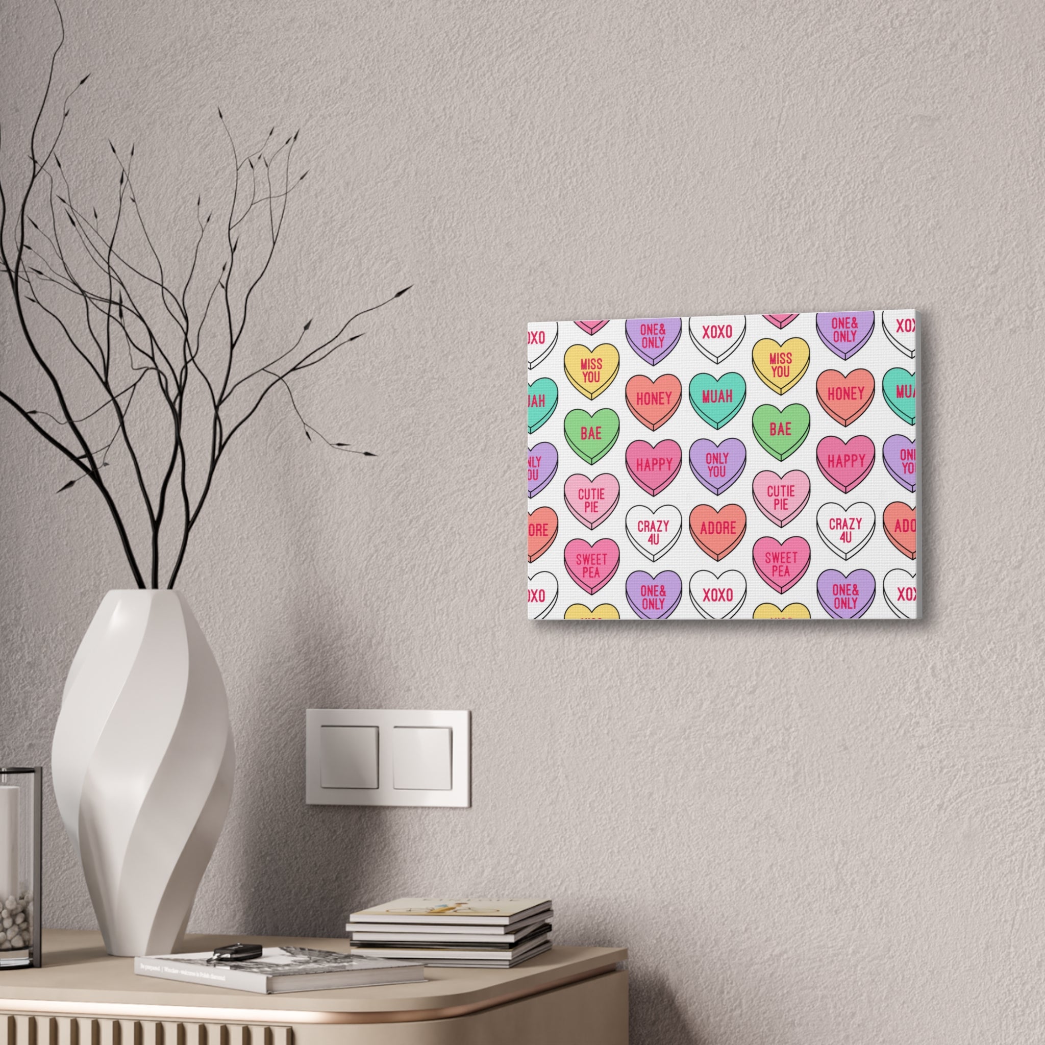 Candy Heart Stretched Canvas