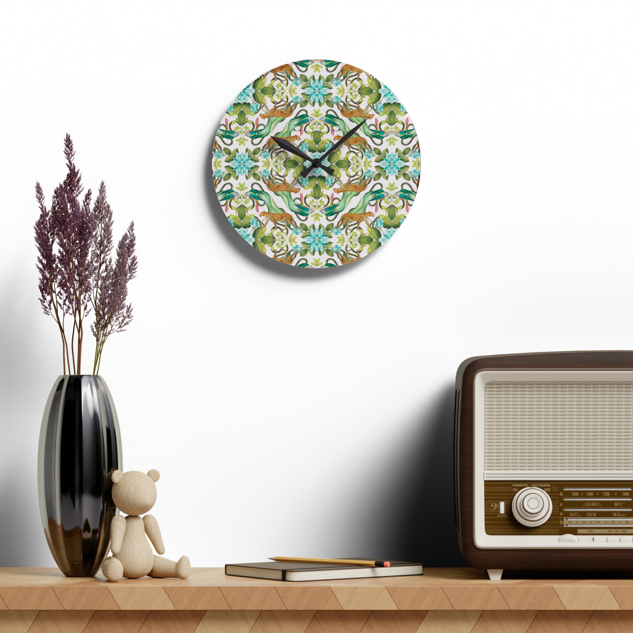 Cheetah Acrylic Wall Clock