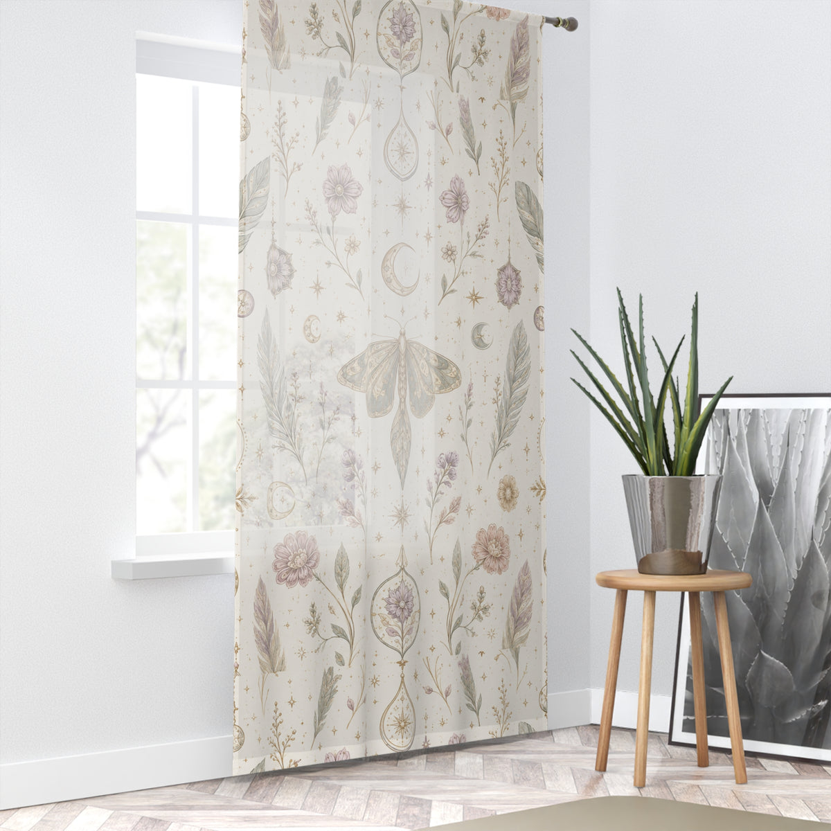 Talisman Moonlight Moon Milk Window Curtain