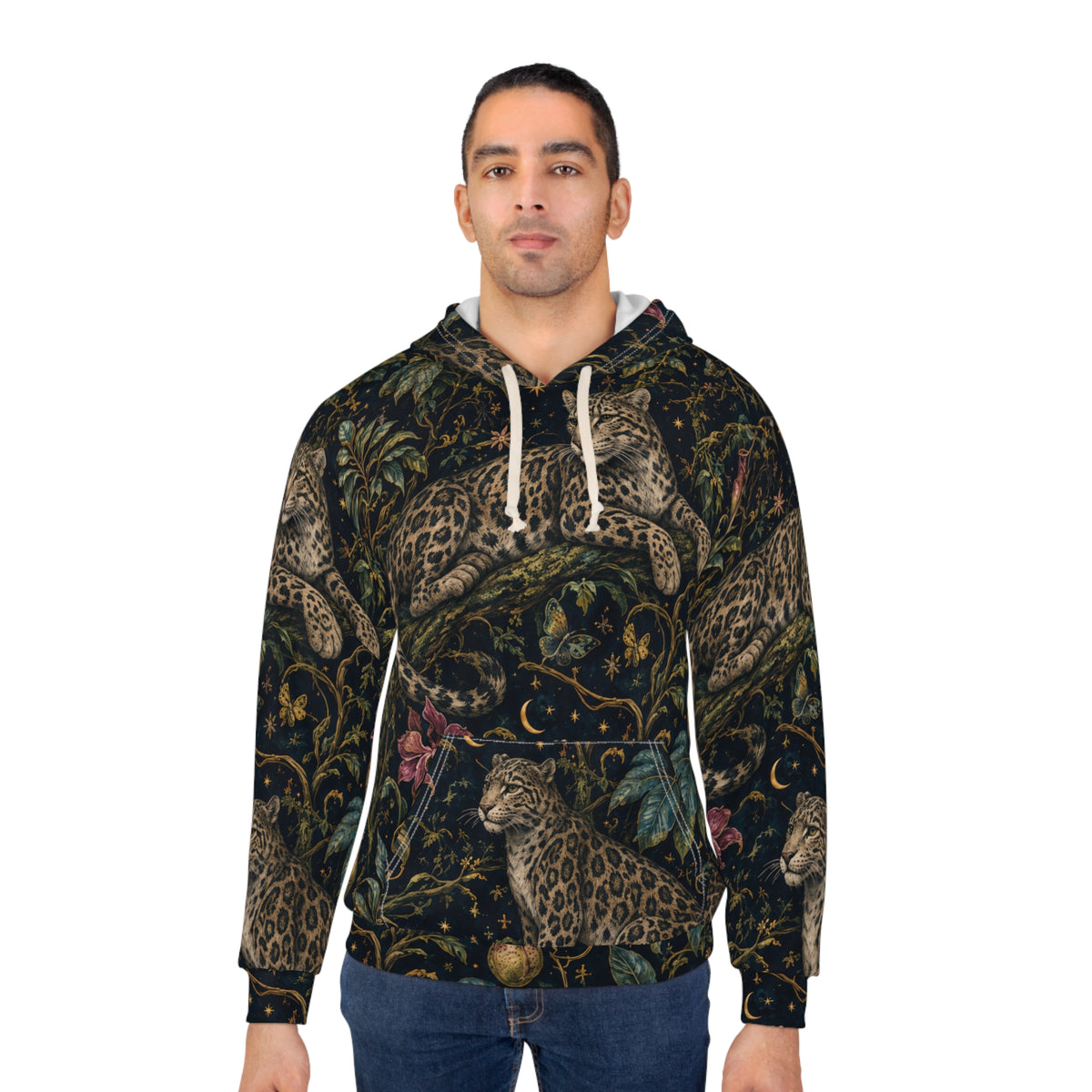 Cloud Leopard Reverie Nocturne Pullover Hoodie