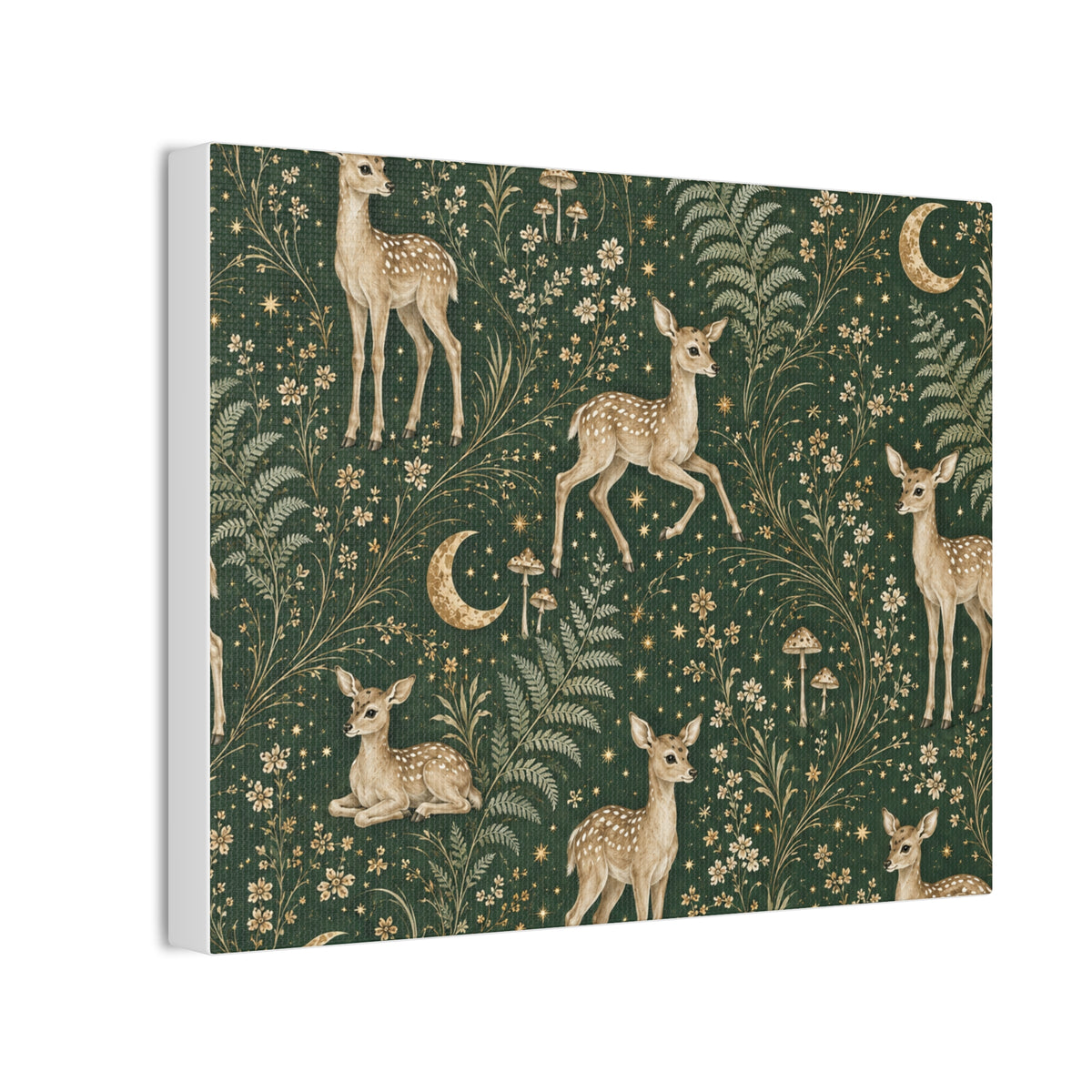 Astral Fawn Forest Stretched Canvas
