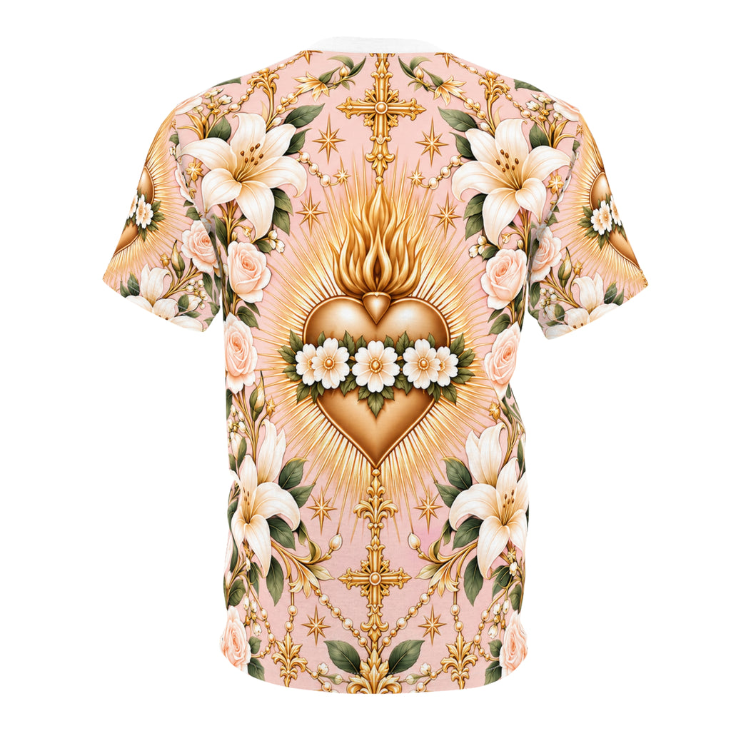 Immaculate Heart Blush Rose All-over-print T-Shirt