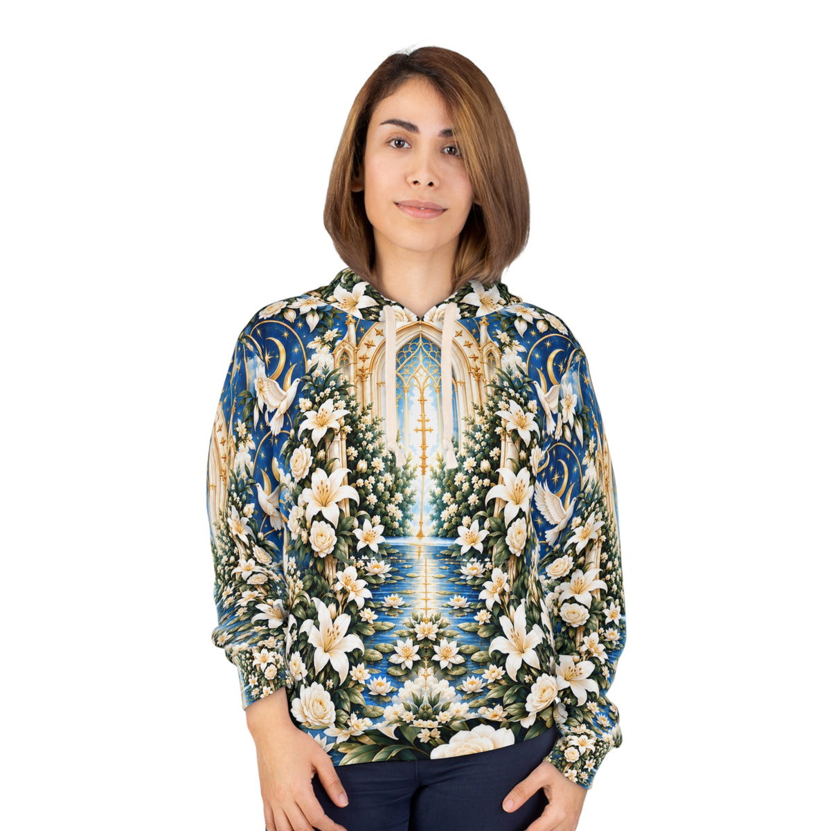 Immaculate Garden Marian Blue Pullover Hoodie