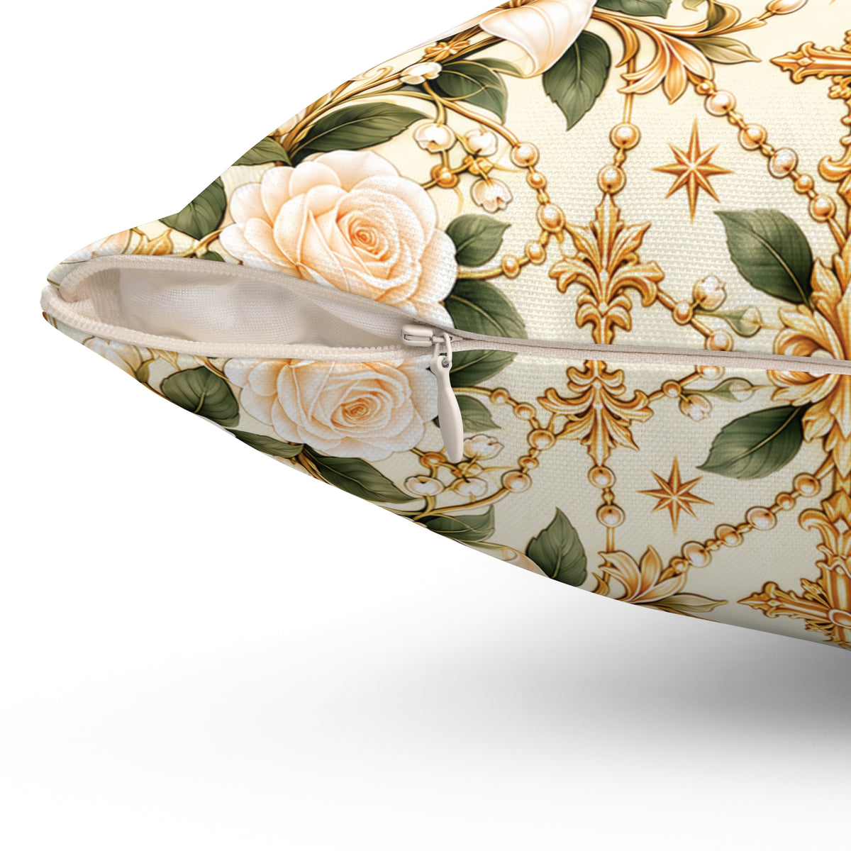 Immaculate Heart Ivory Decorative Pillow