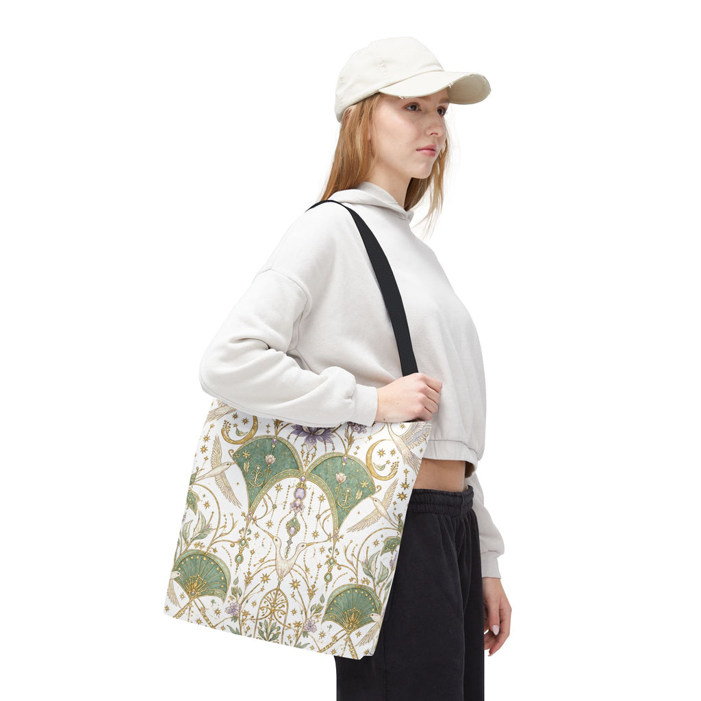 Celestial Aviary Moon Milk Tote Bag
