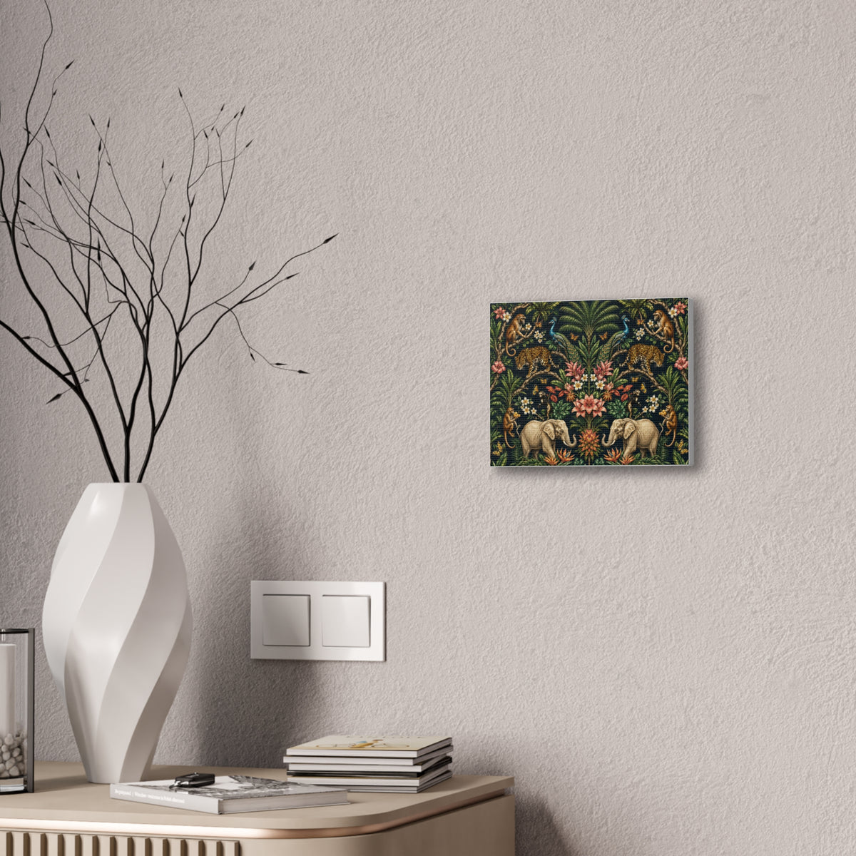 Mystic Jungle Midnight Jungle Stretched Canvas