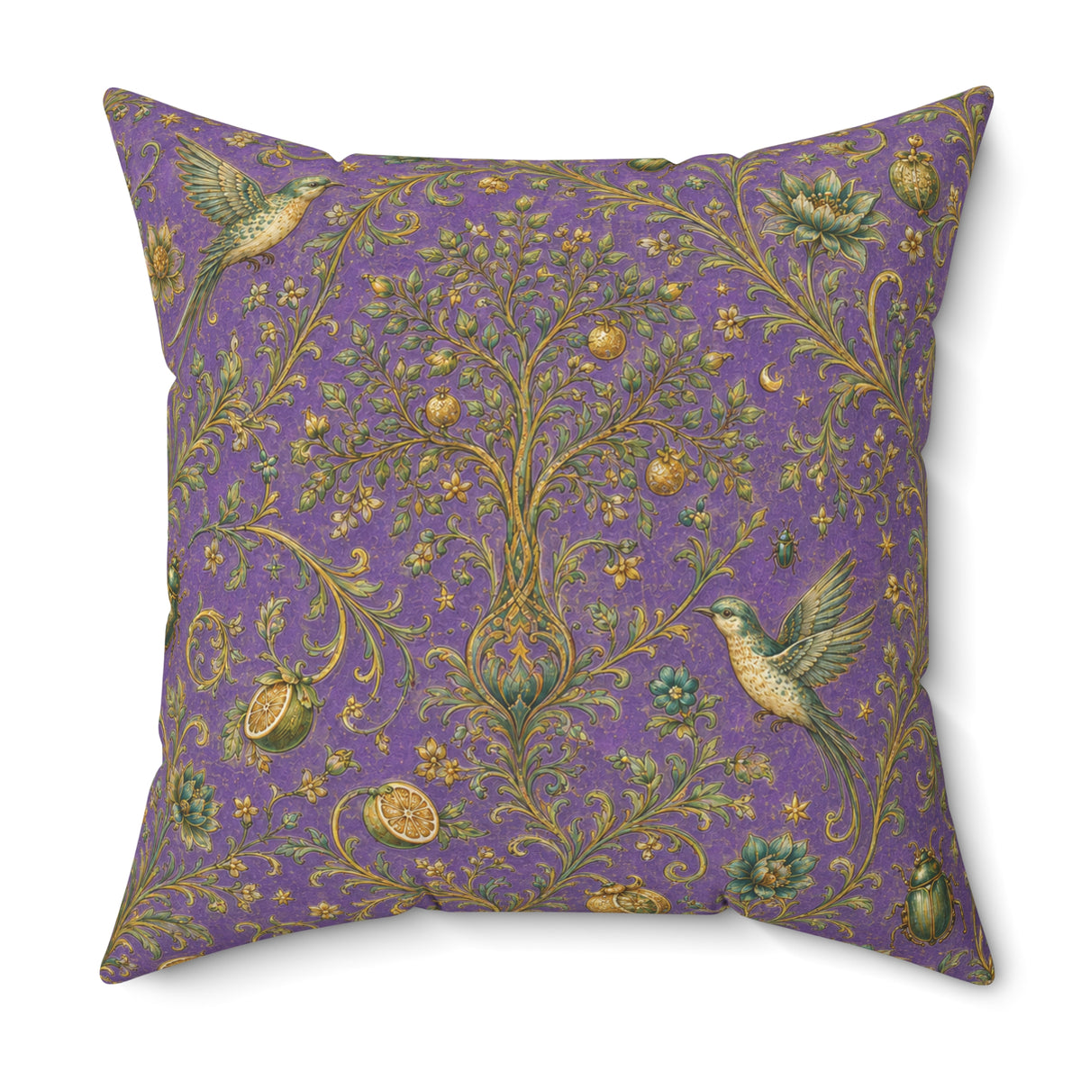 Sacred Canopy Amethyst Decorative Pillow