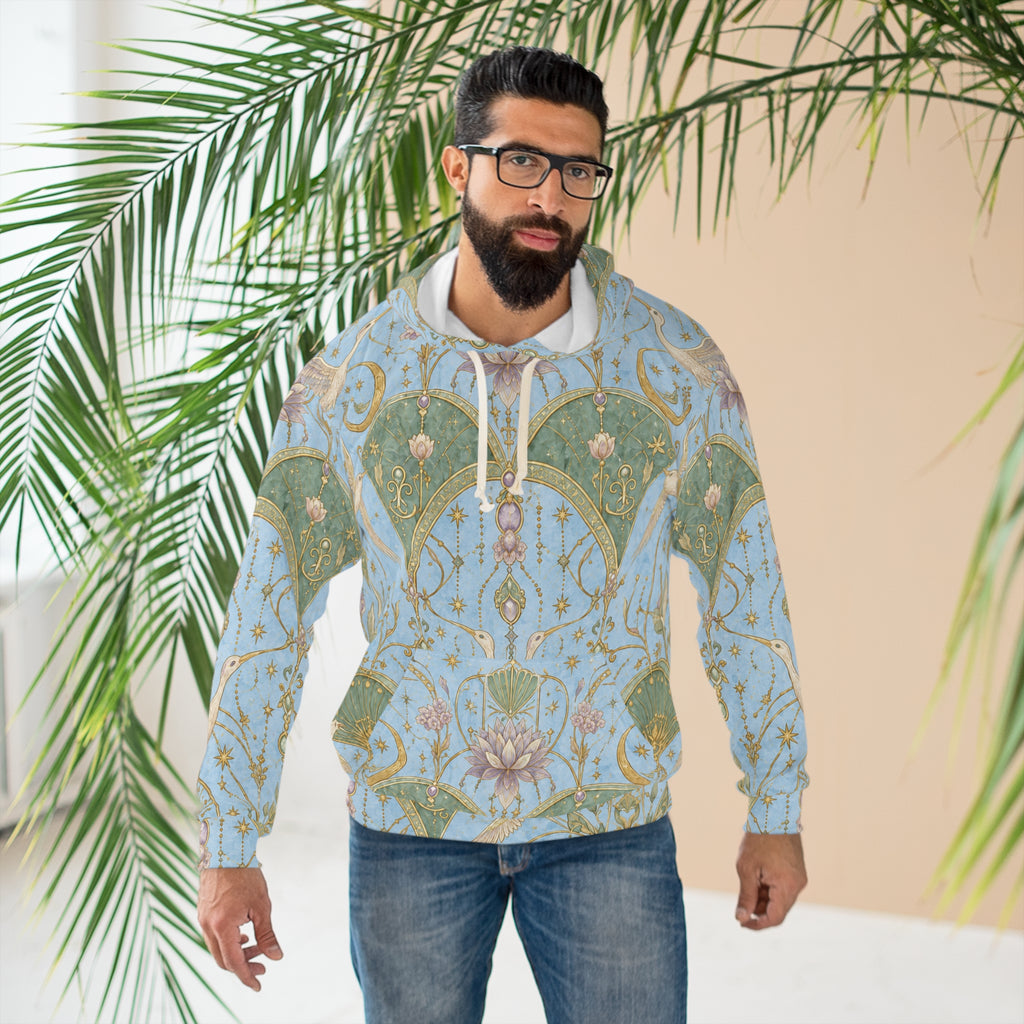 Celestial Aviary Blue Hour Pullover Hoodie