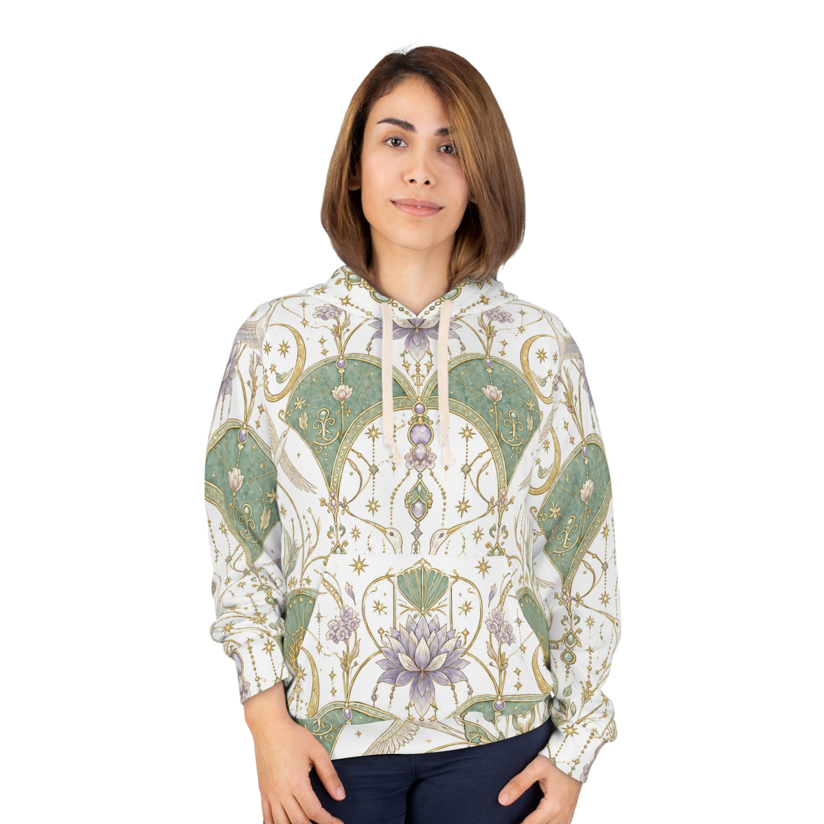 Celestial Aviary Moon Milk Pullover Hoodie