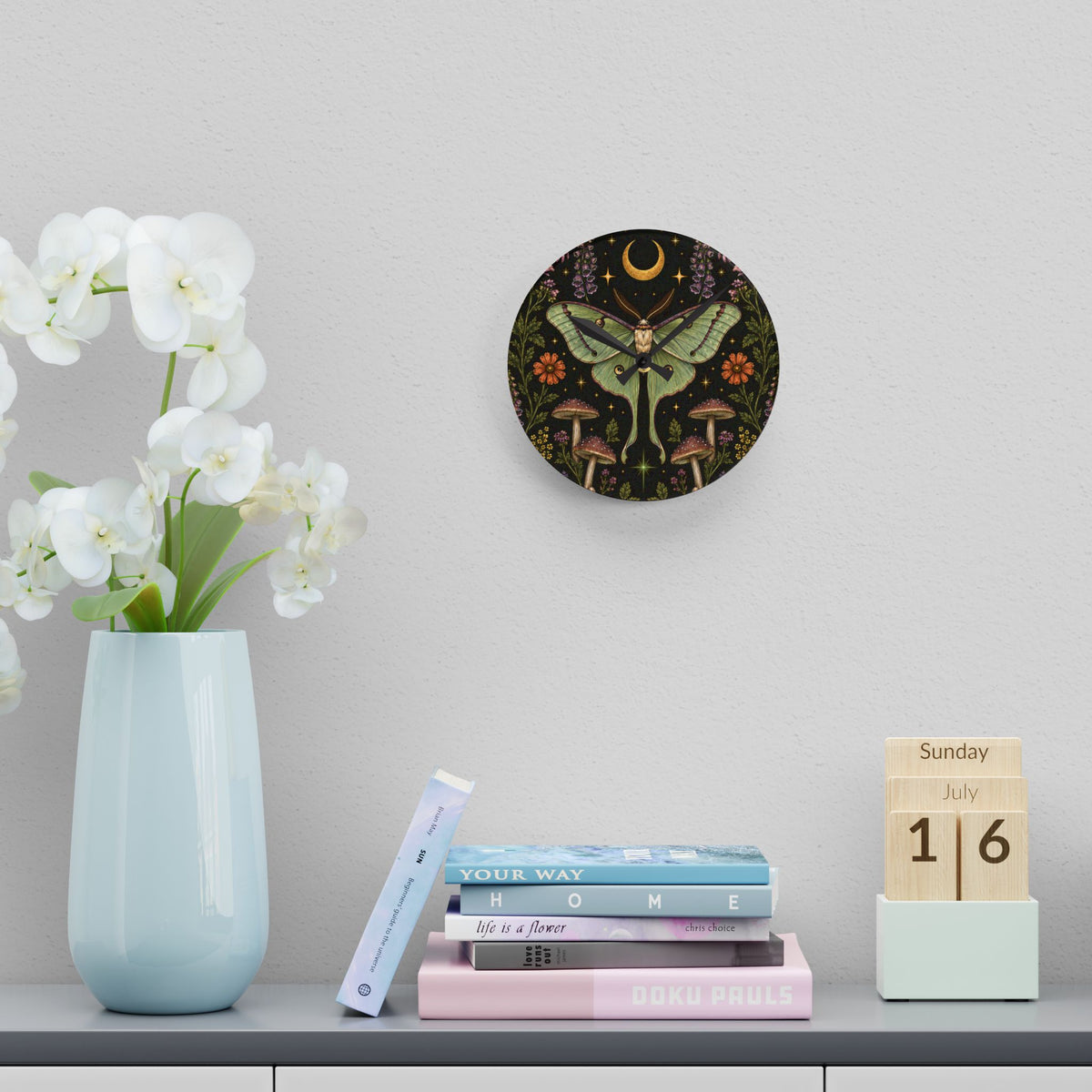 Luna Apothecary Nocturne Acrylic Wall Clock