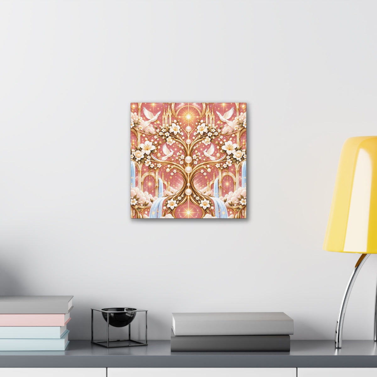 Tree of Heaven Rose Twilight Wrapped Canvas