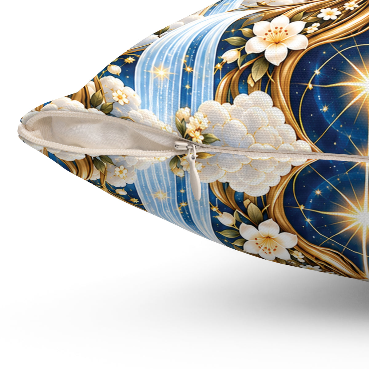 Tree of Heaven Celestial Blue Decorative Pillow
