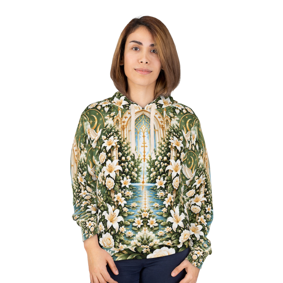 Immaculate Garden Sage Green Pullover Hoodie