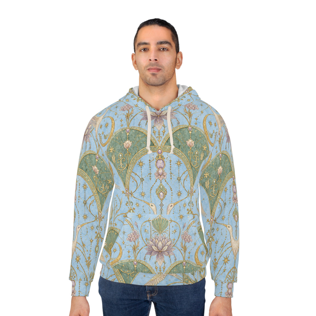 Celestial Aviary Blue Hour Pullover Hoodie