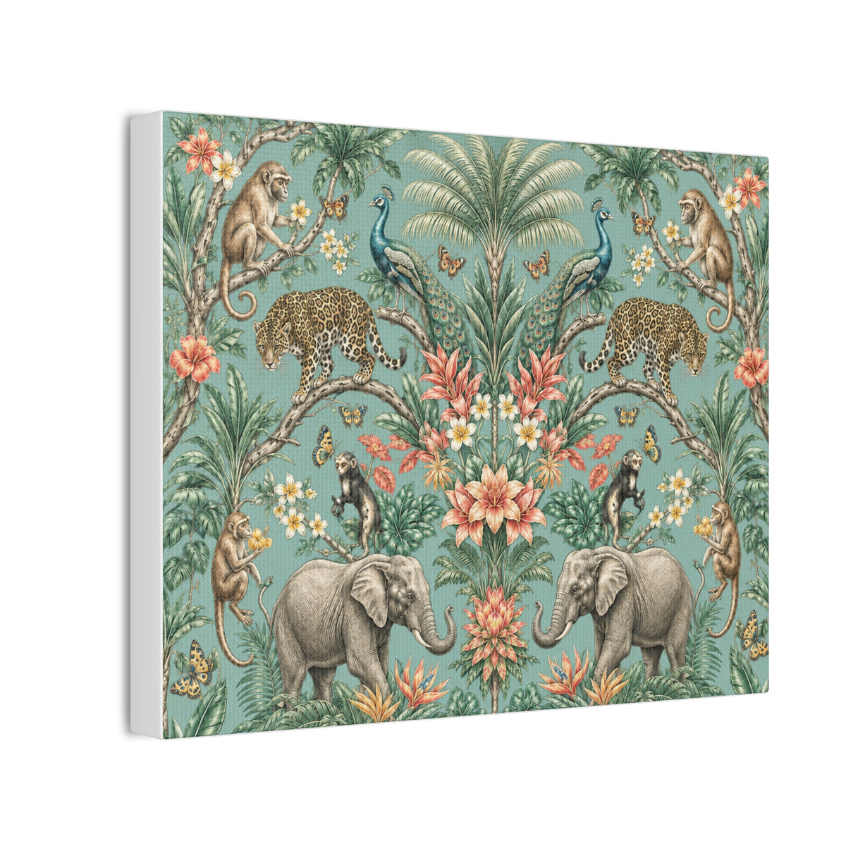 Mystic Jungle Verdigris Jungle Stretched Canvas