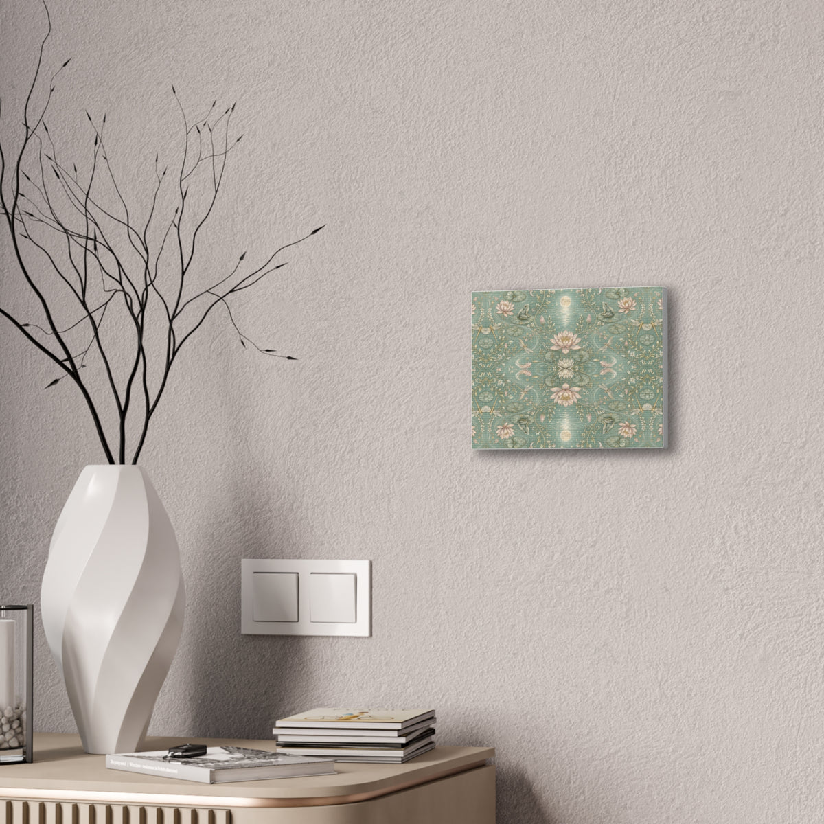Nymphaea Nocturne Moon Mist Stretched Canvas