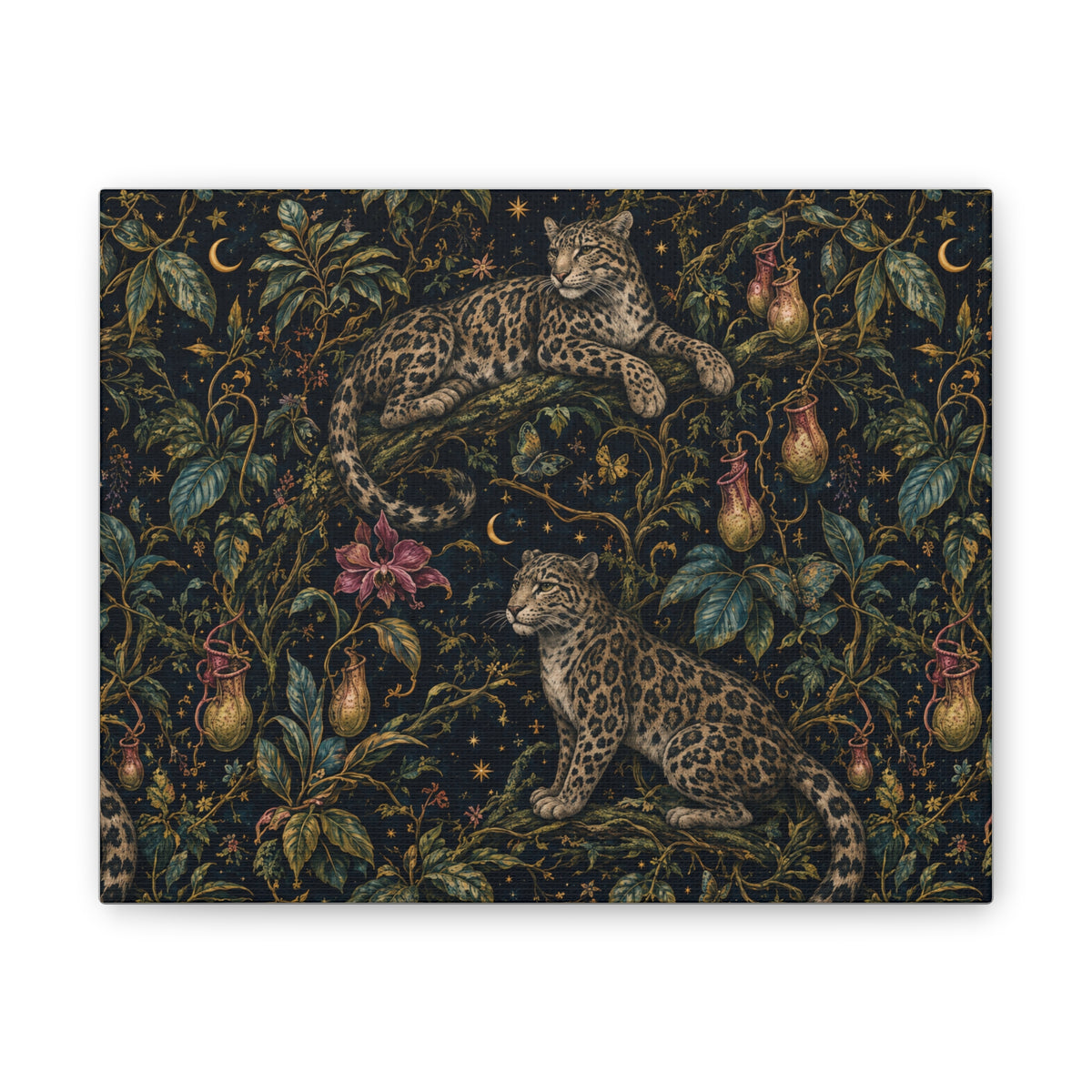 Cloud Leopard Reverie Nocturne Stretched Canvas