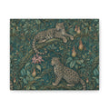 Cloud Leopard Reverie Verdigris Stretched Canvas