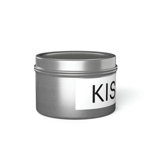 KISS ME Tin Candle