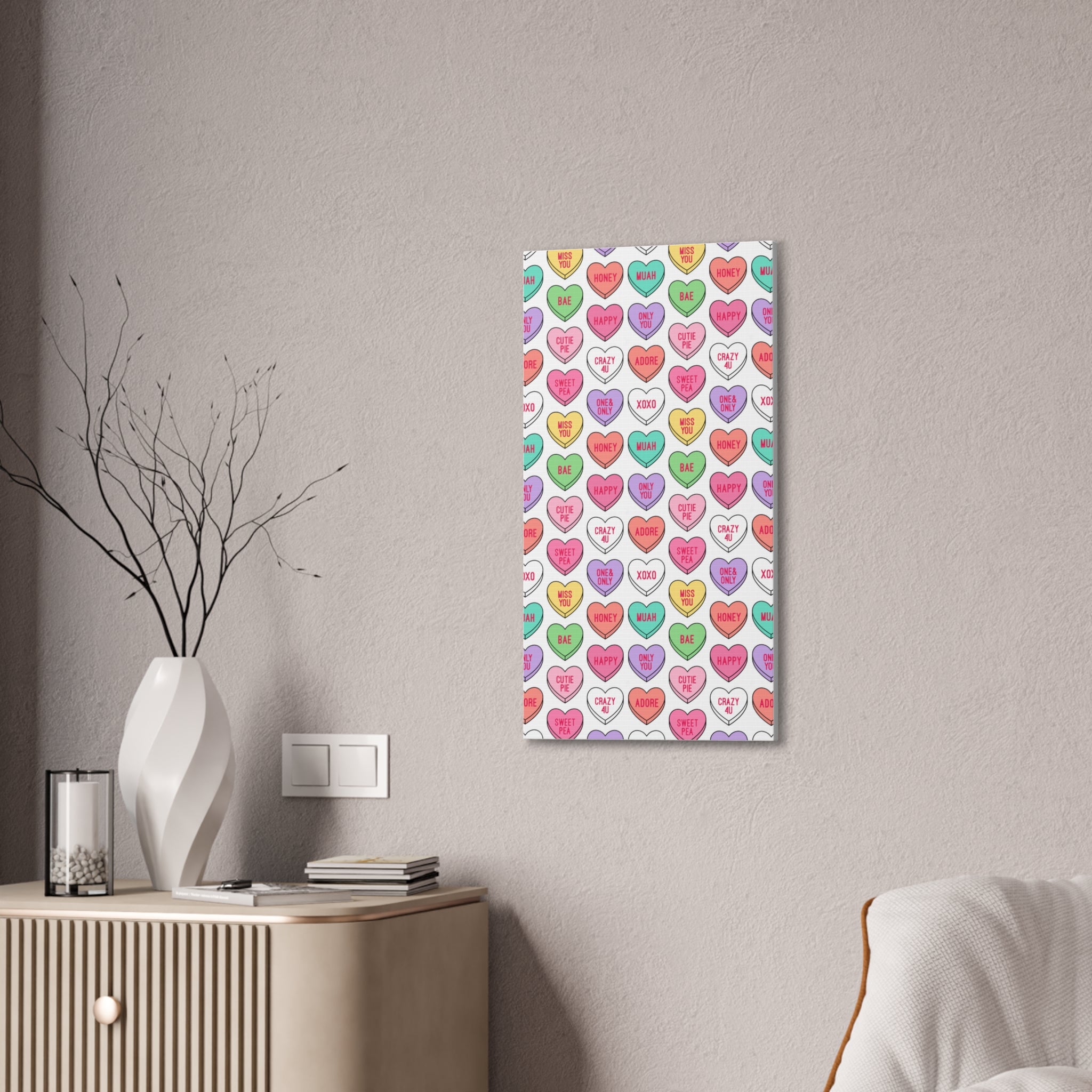 Candy Heart Stretched Canvas