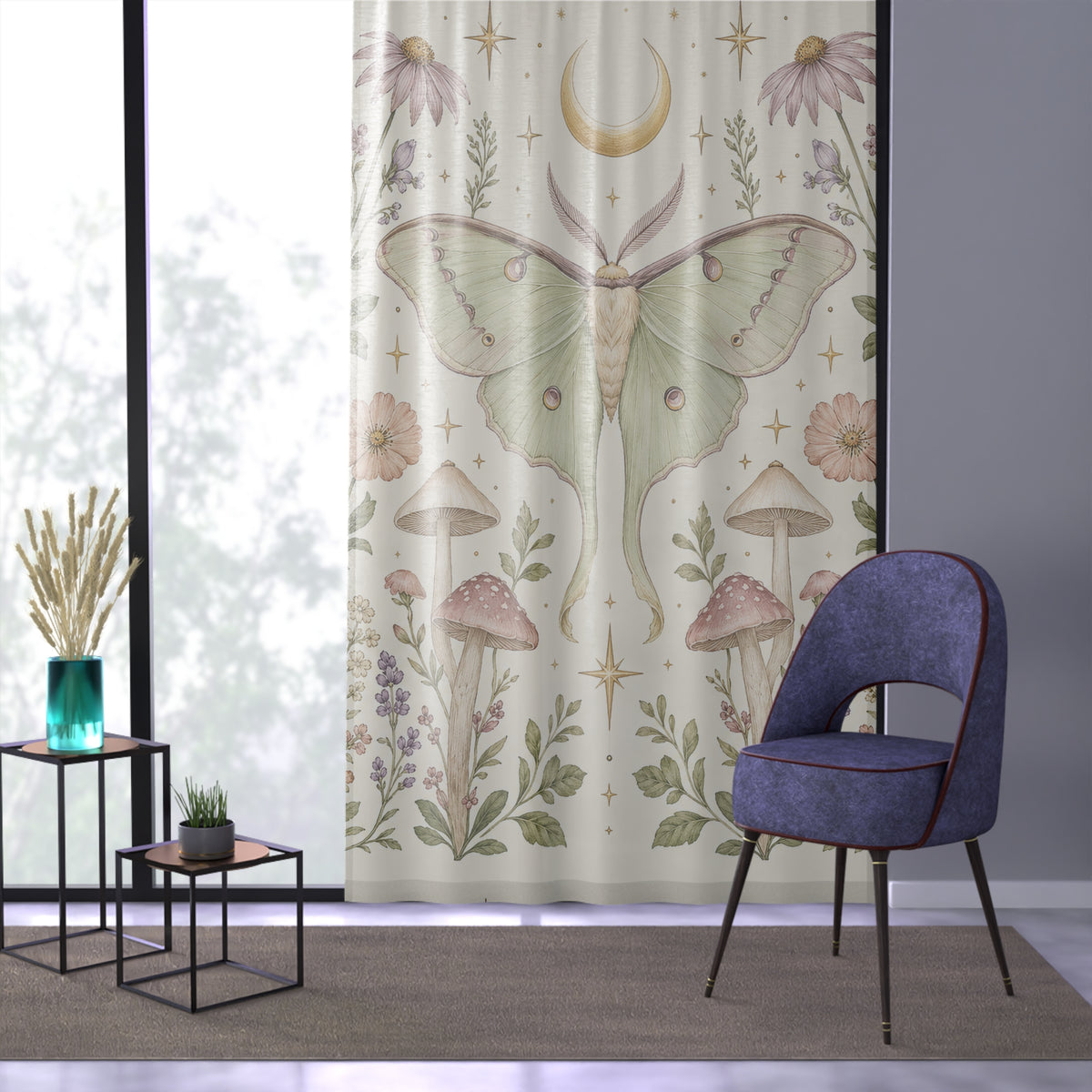 Luna Apothecary Moon Milk Window Curtain