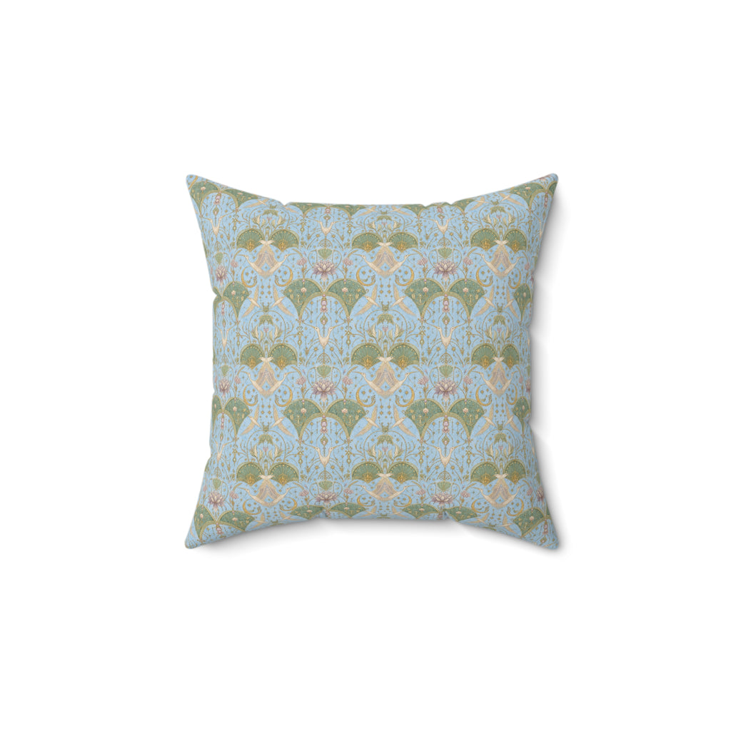 Celestial Aviary Blue Hour Decorative Pillow