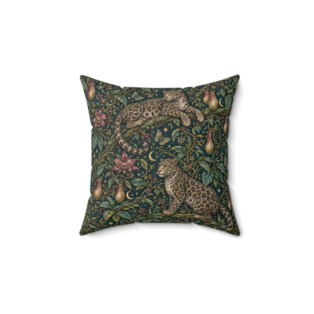 Cloud Leopard Reverie Verdigris Decorative Pillow