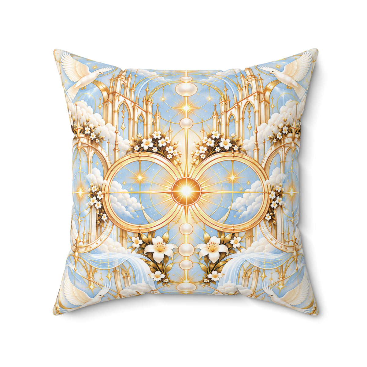 Cathedral of Light Alabaster Dawn Decorative Pillow