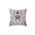 Botanical Bird's Nest Lilac Decorative Pillow