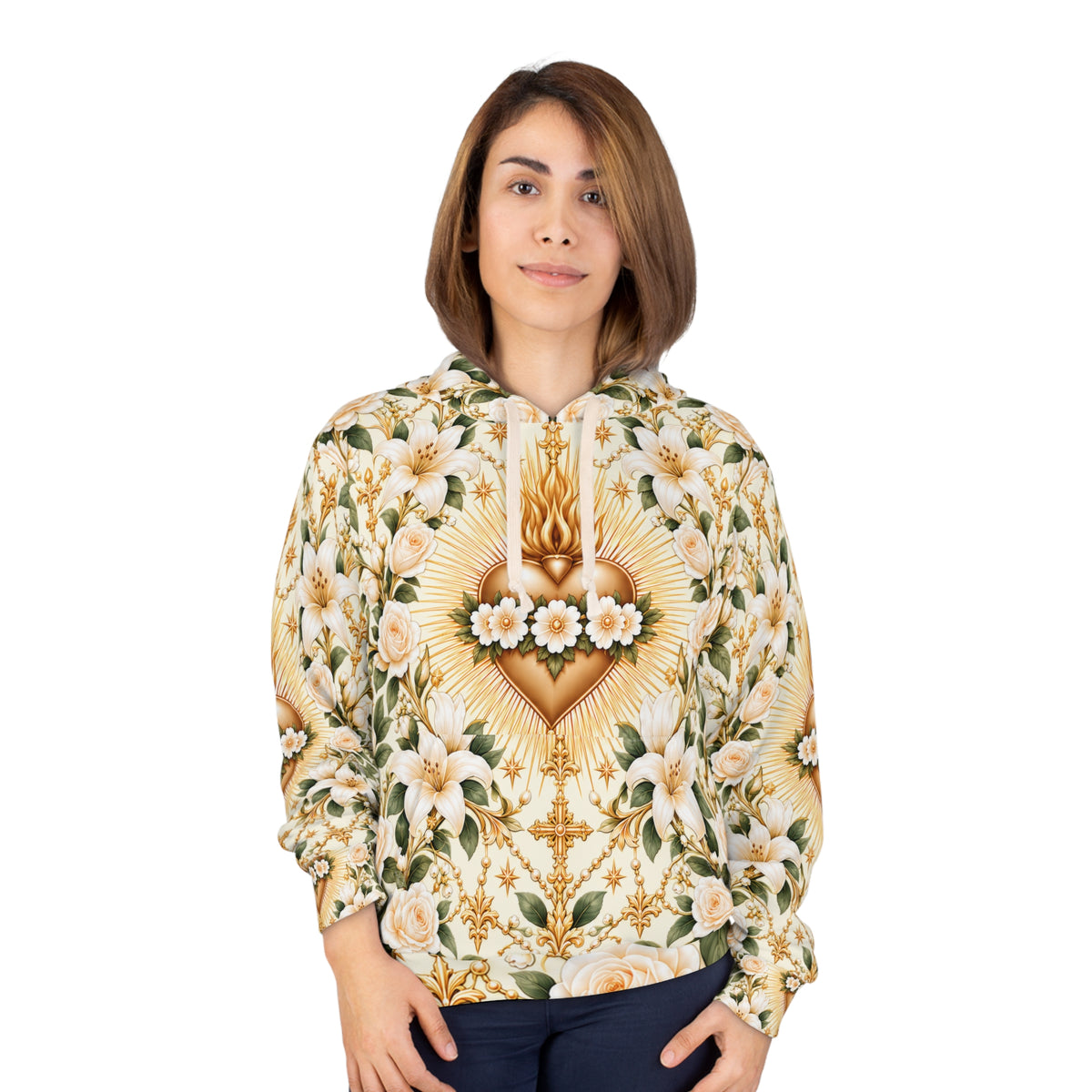 Immaculate Heart Ivory Pullover Hoodie