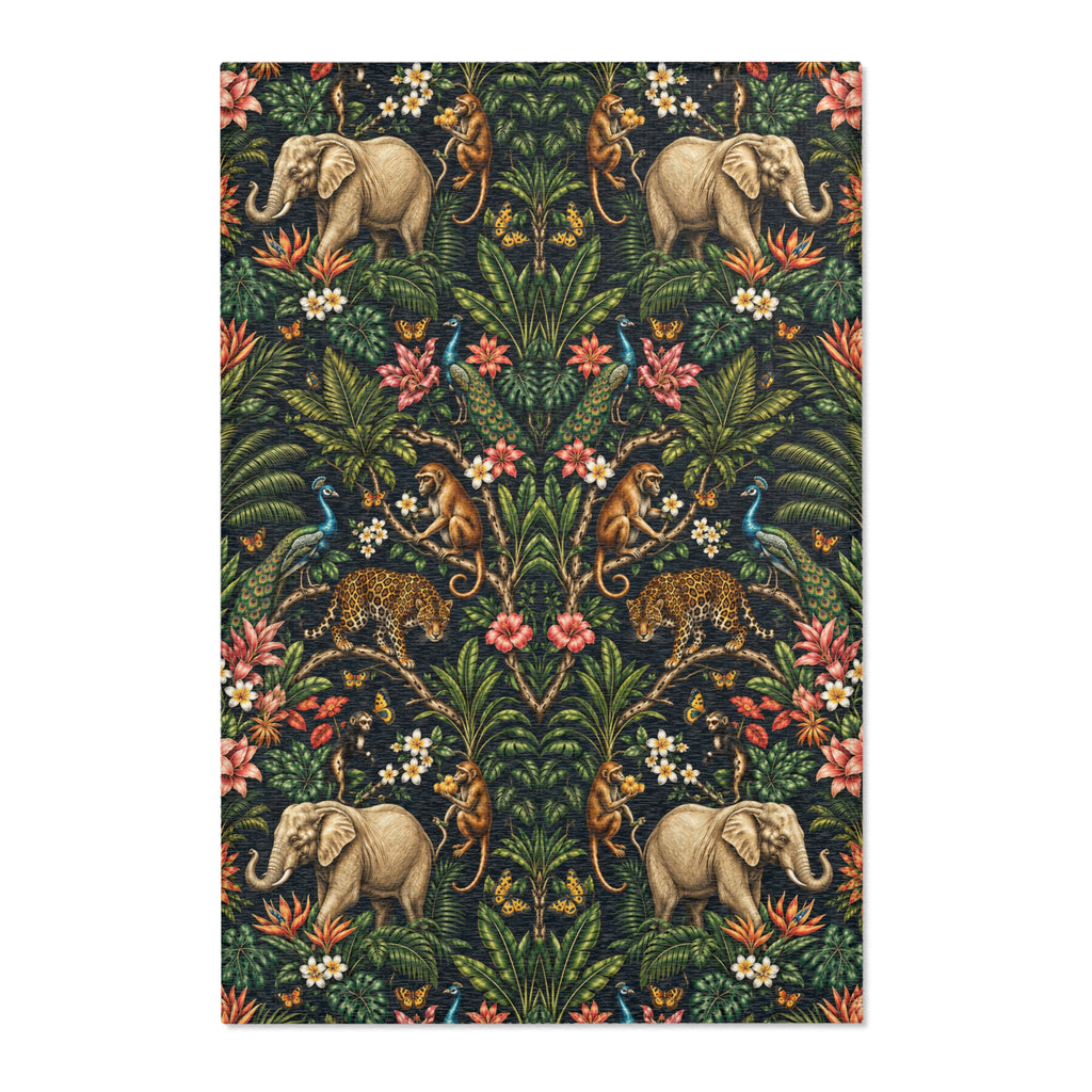 Mystic Jungle Midnight Jungle Area Rug