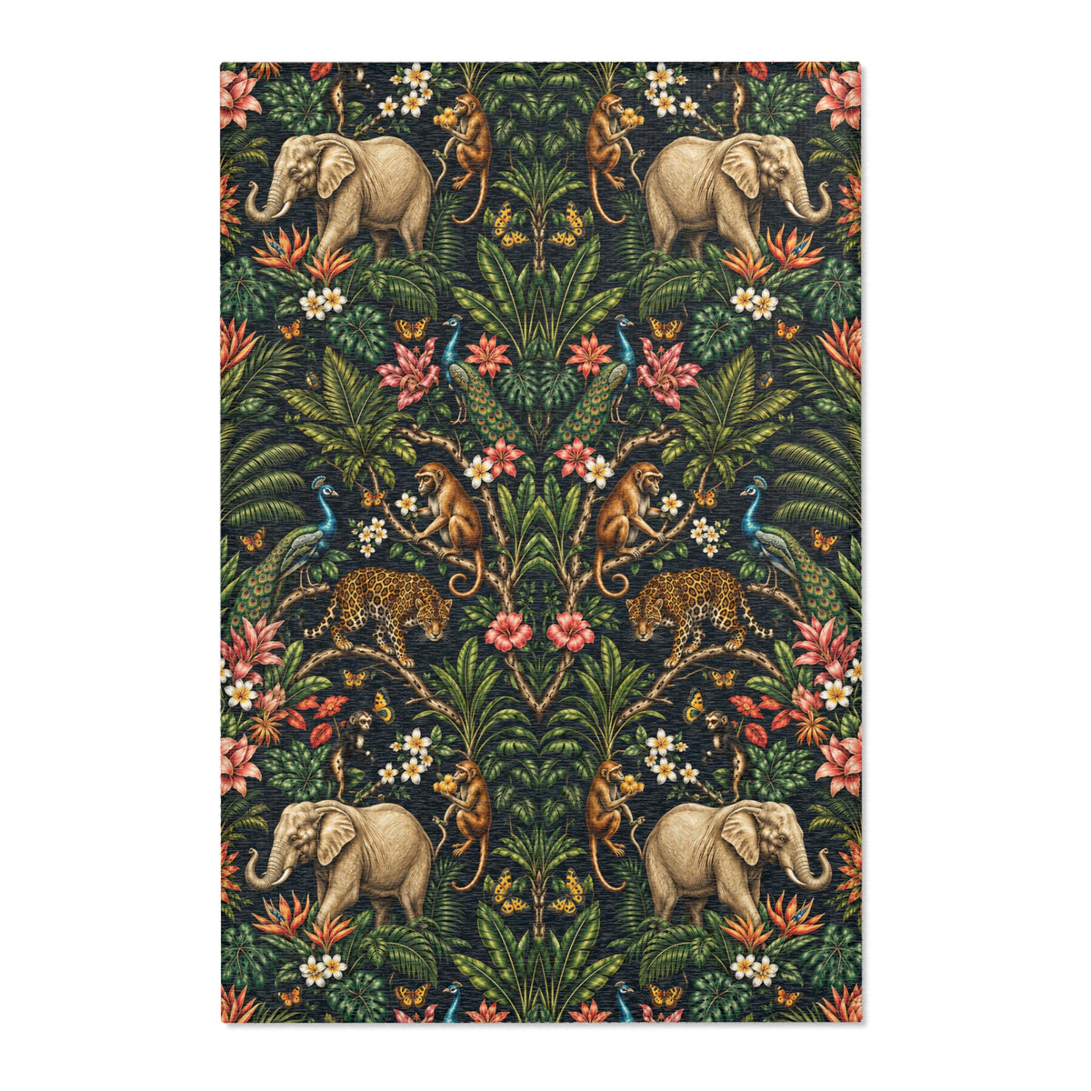 Mystic Jungle Midnight Jungle Area Rug