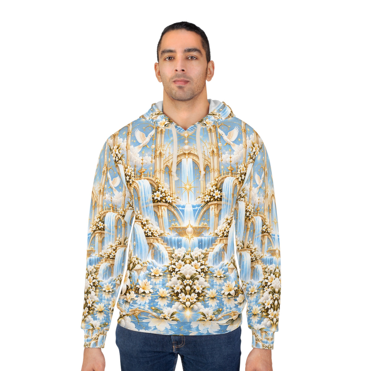 Living Waters Sanctuary Moonstone Ivory Pullover Hoodie