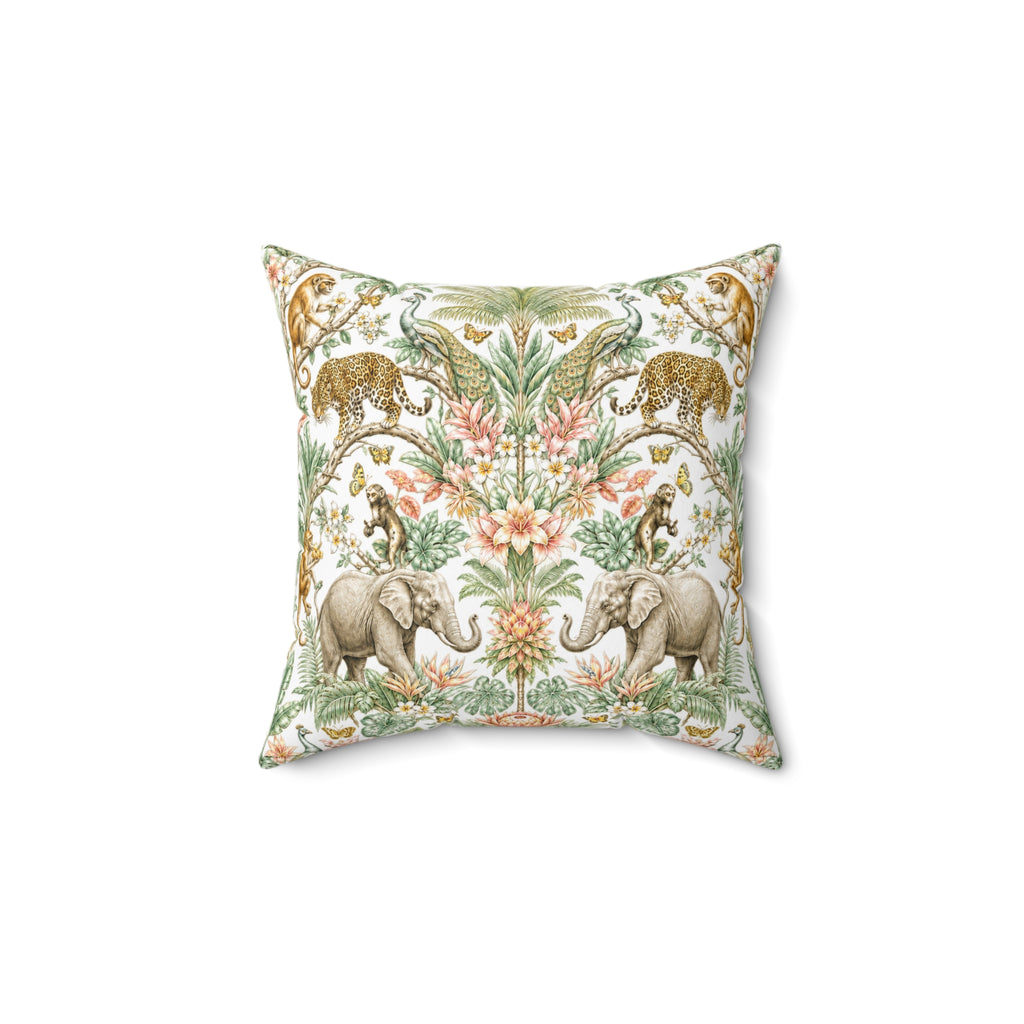 Mystic Jungle Ivory Eden Decorative Pillow