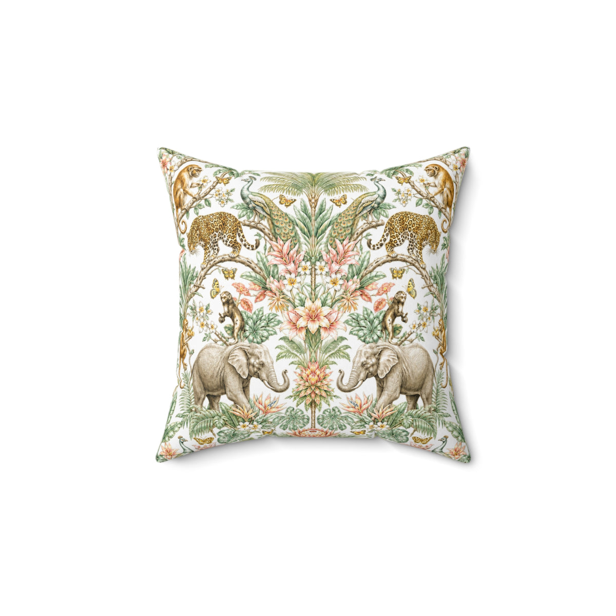 Mystic Jungle Ivory Eden Decorative Pillow