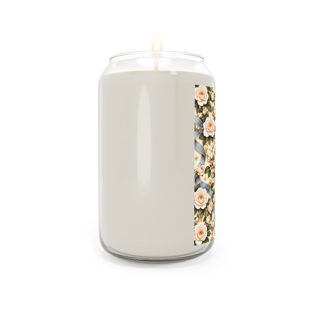 Rosary of Light Ivory Centered Cross Luxe Candle