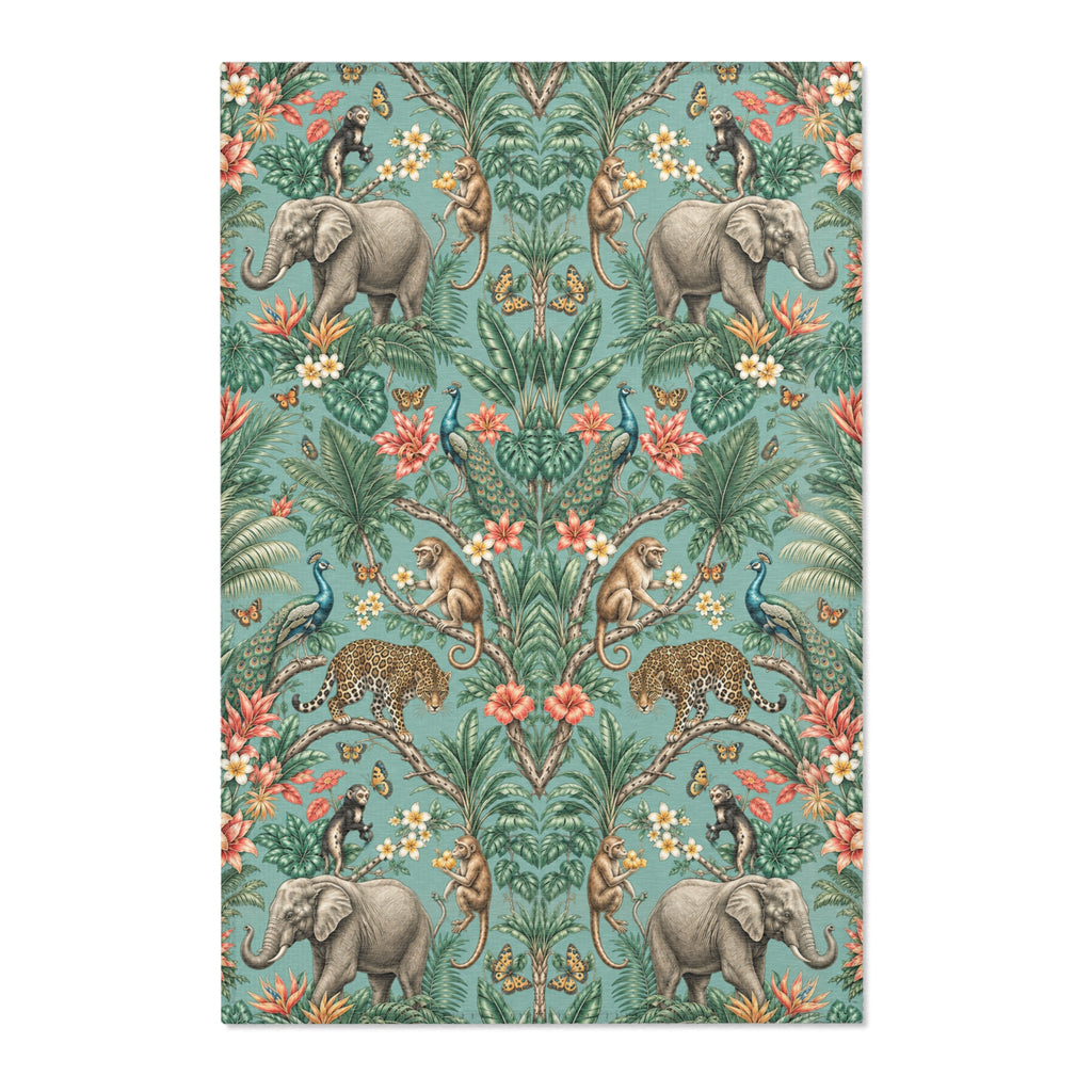 Mystic Jungle Verdigris Jungle Area Rug