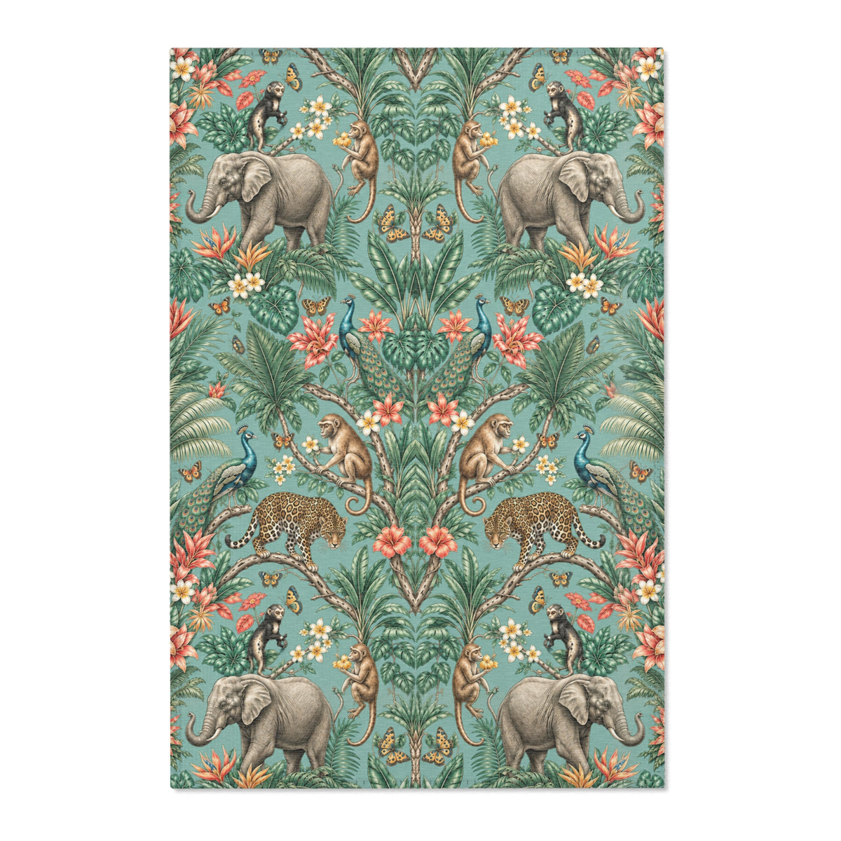Mystic Jungle Verdigris Jungle Area Rug