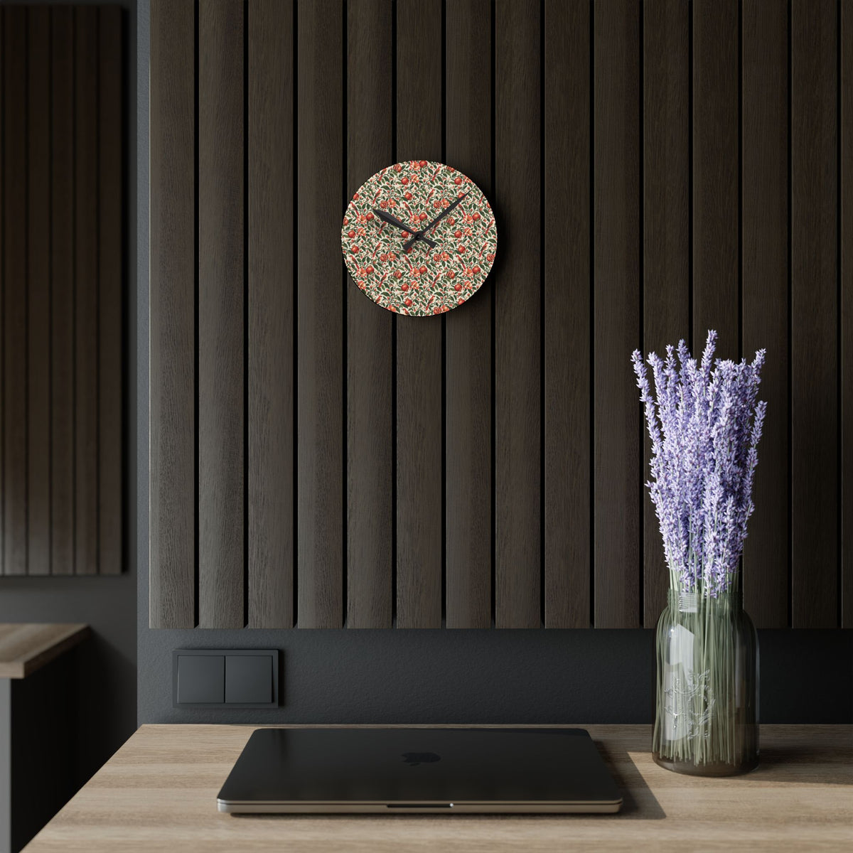 Gilded Orchard Moon Milk Acrylic Wall Clock