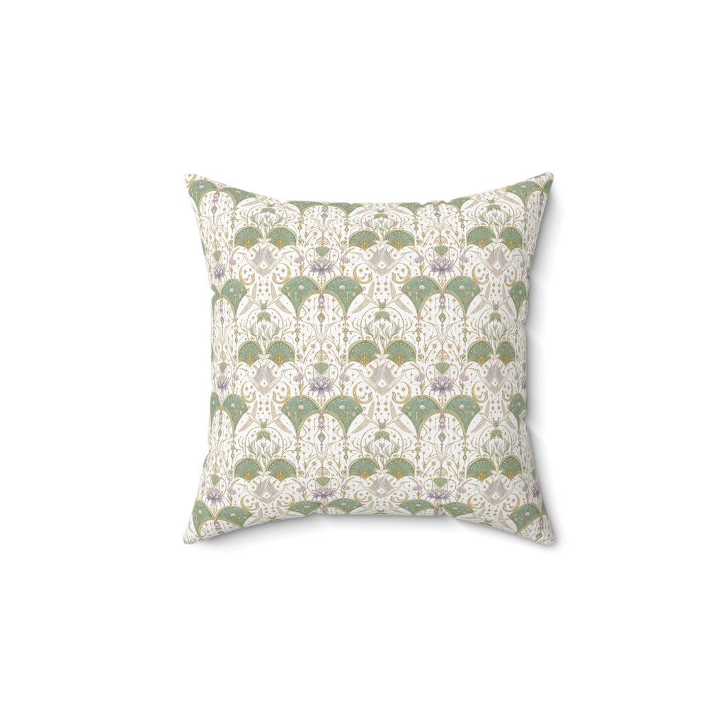 Celestial Aviary Moon Milk Decorative Pillow