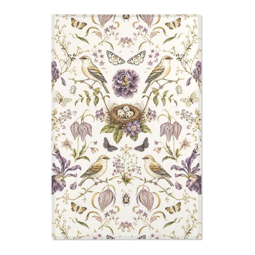 Botanical Bird's Nest Moon Milk Area Rug