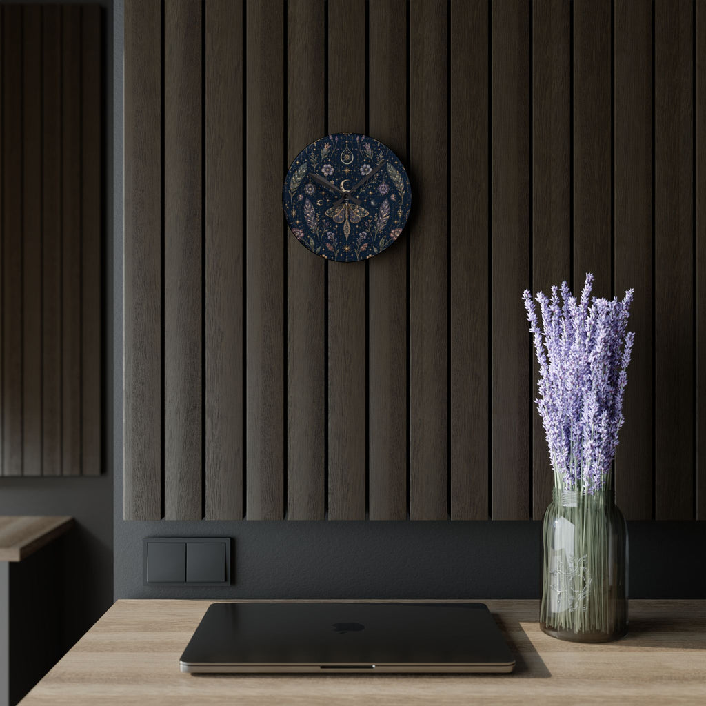 Talisman Moonlight Nocturne Acrylic Wall Clock
